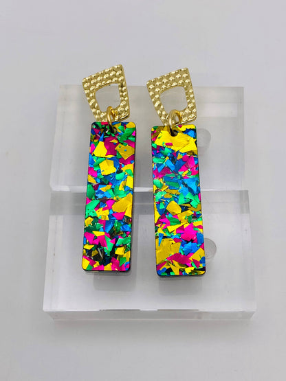 Confetti Glam Dangle Sticks Earrings