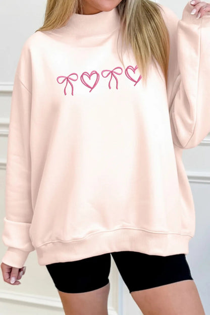 Sweetheart Bows Mockneck