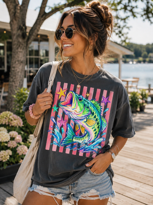 Striped Bass Fish Tee - CC