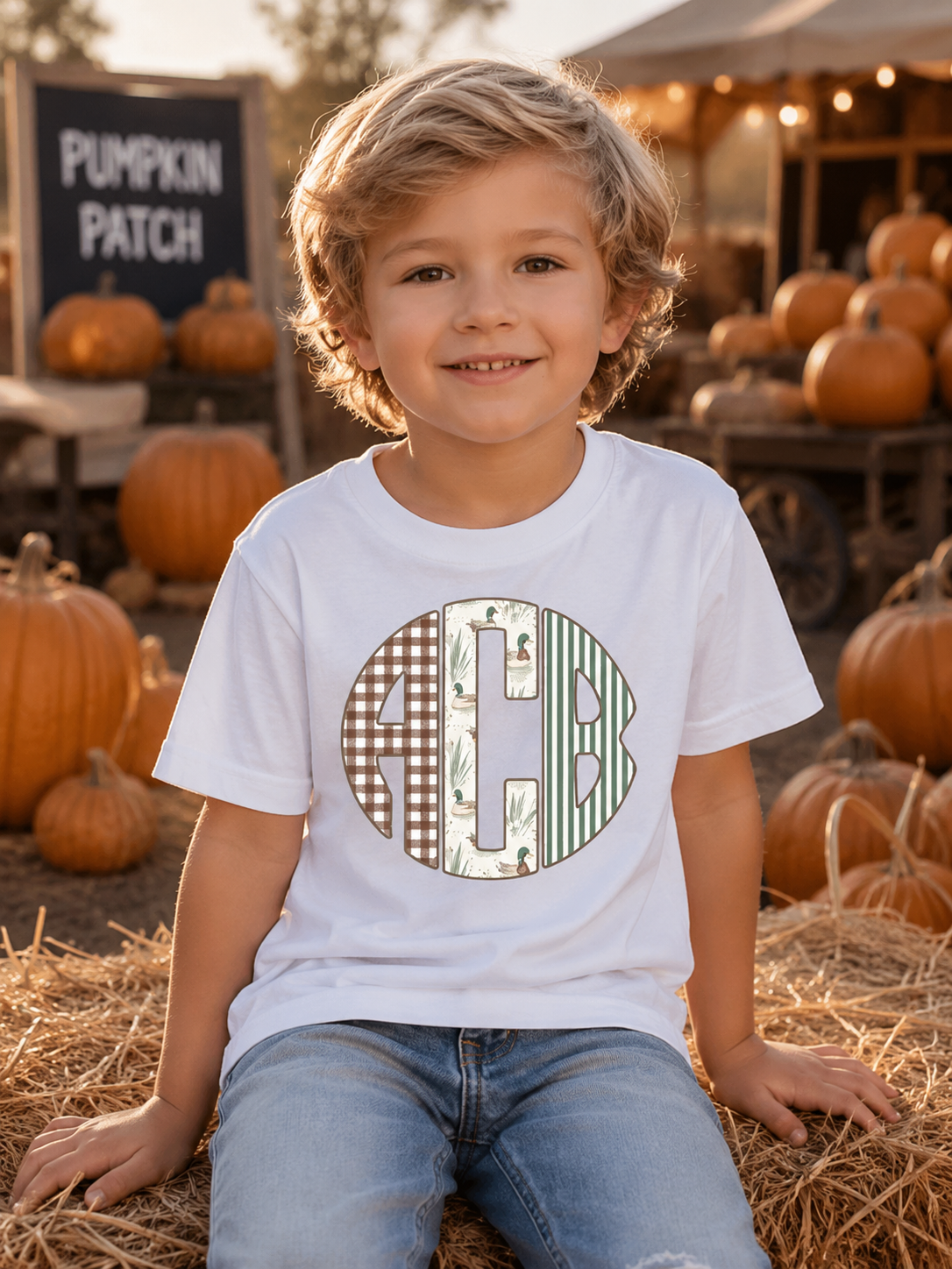 Gingham Mallard Monogram