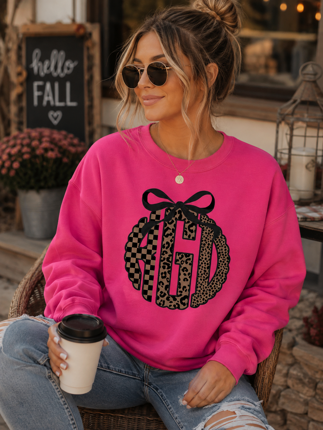 Mixed Animal Print Monogram