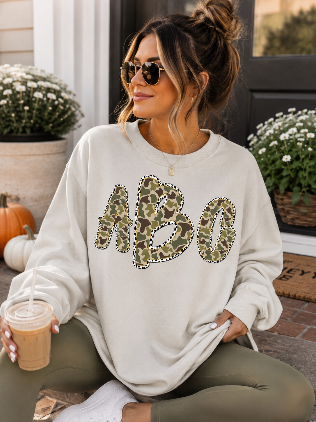 Dotted Camo Monogram
