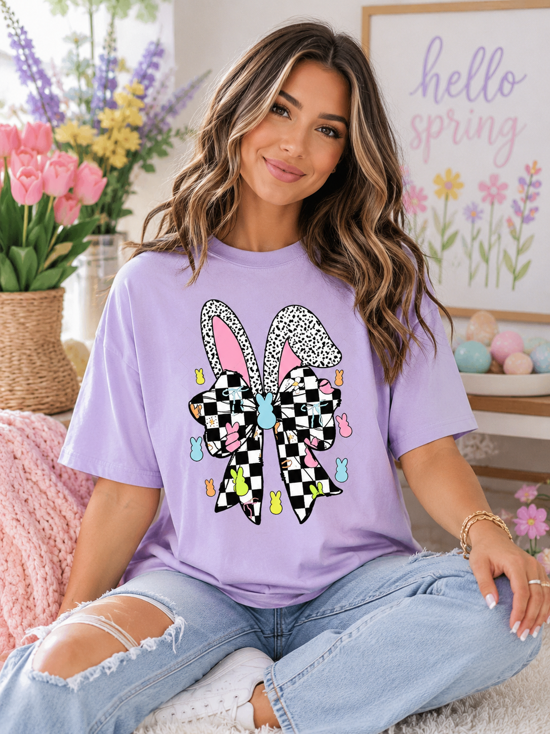 Checkered Bunny Ears