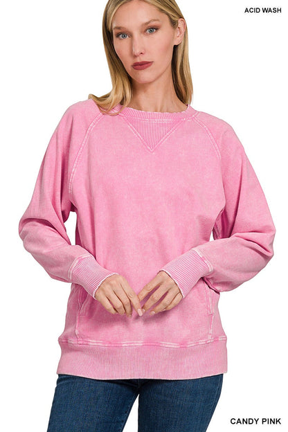 Cloud Fade Acid Wash Pullover
