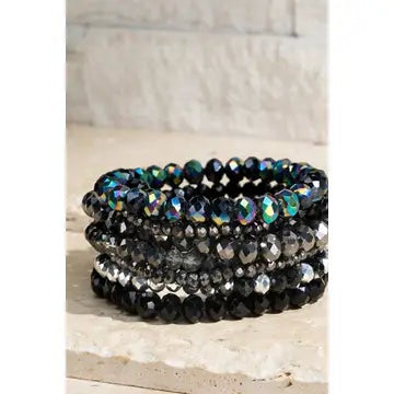 Colorful Stackable Beaded Stretch Bracelet