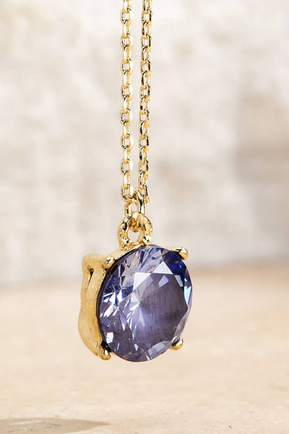 Cubic Zirconia Pendant Short Necklace