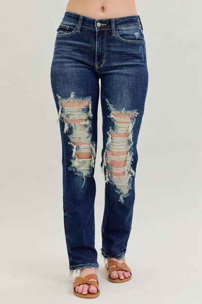 Wreckless Babe Straight Judy Blue Jeans