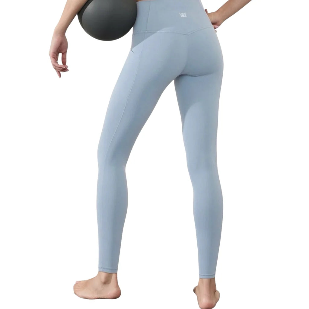 Lulu Mac High-Waisted Active Leggings | Dusty Blue