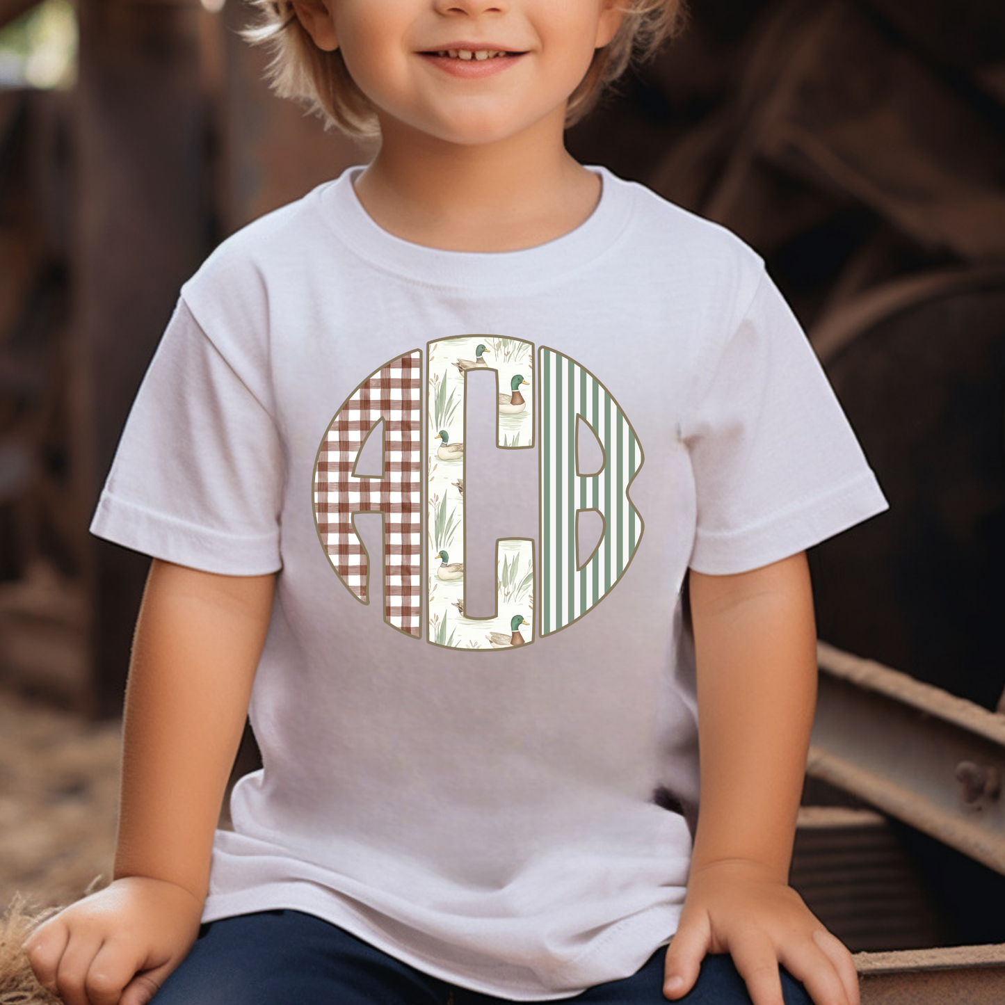 Gingham Mallard Monogram
