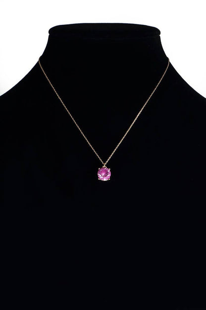 Cubic Zirconia Pendant Short Necklace