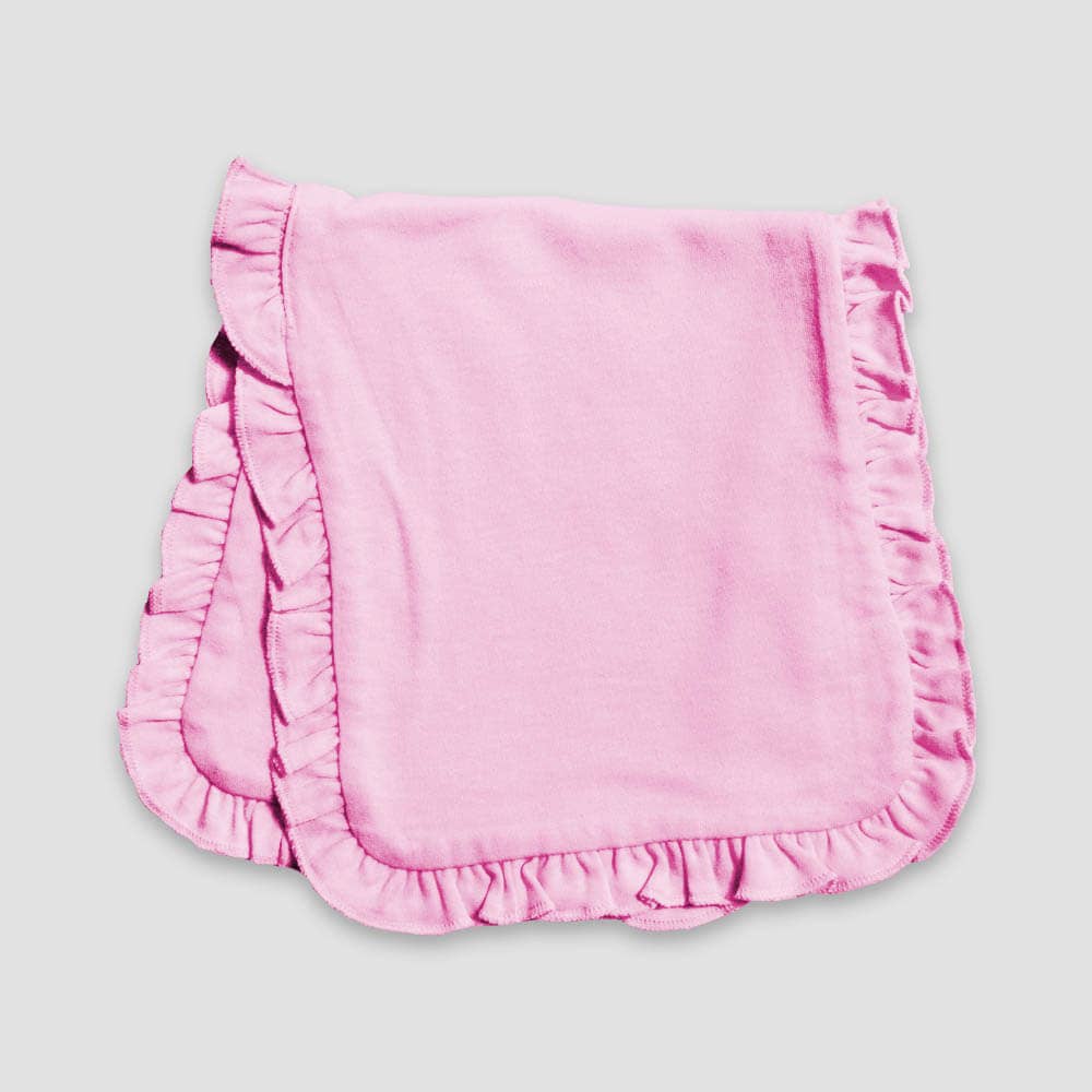 Baby Ruffle Trim Burp Cloth-Includes Basic Personlization!