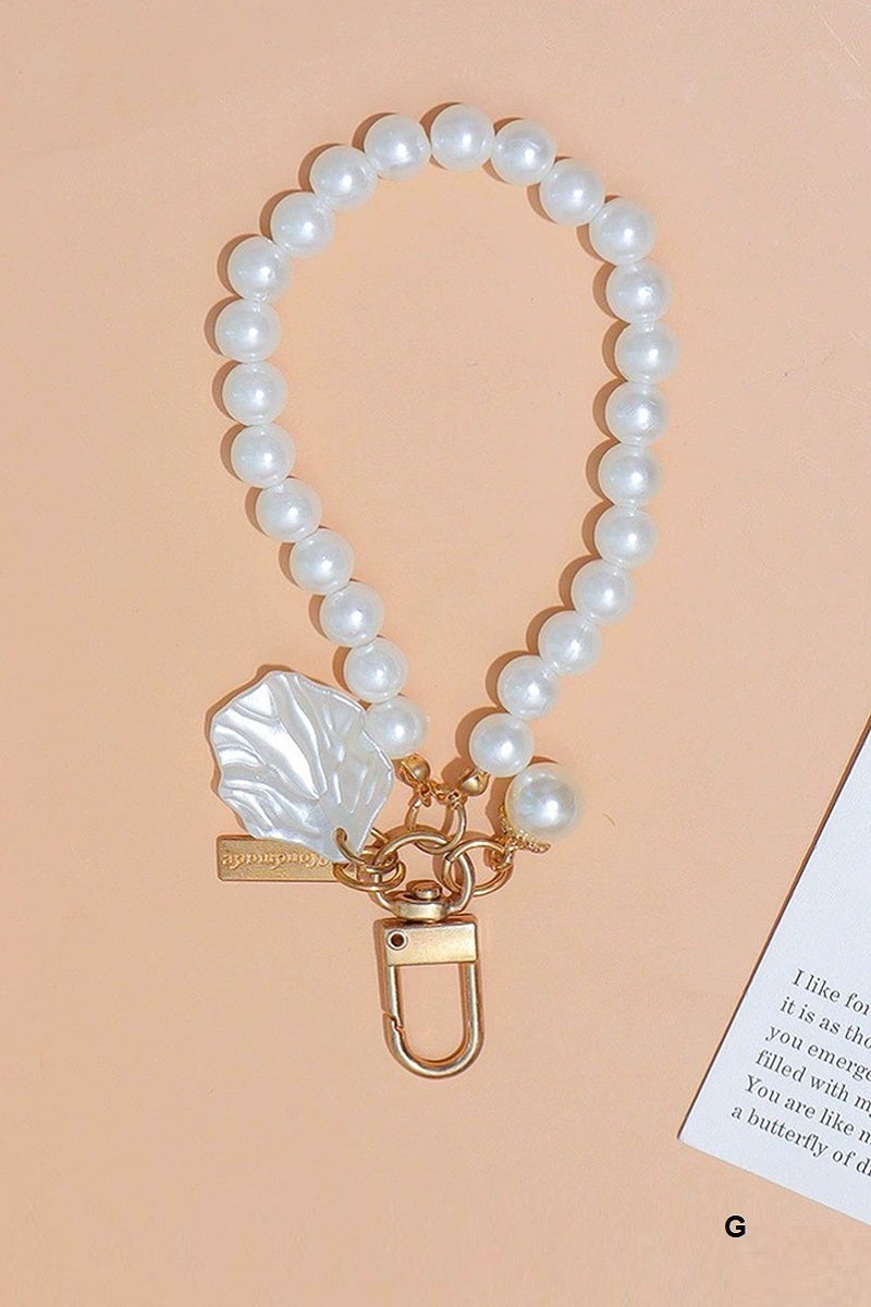 Pearl Luxe Charm Loop Keychain