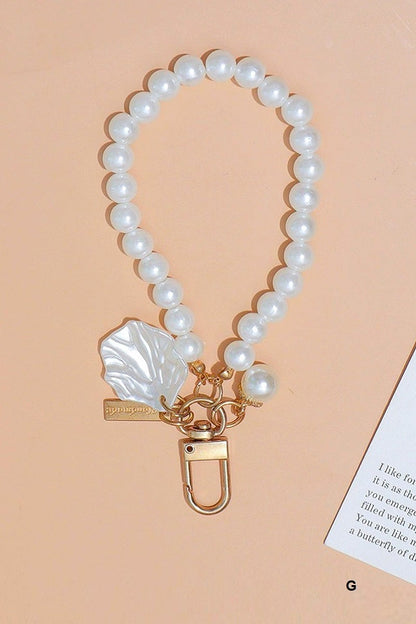 Pearl Luxe Charm Loop Keychain