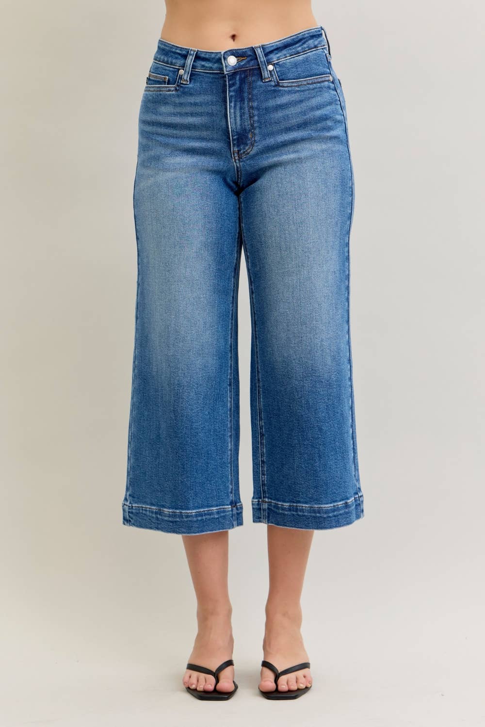 Judy Blue Vintage Wide Crop Jeans