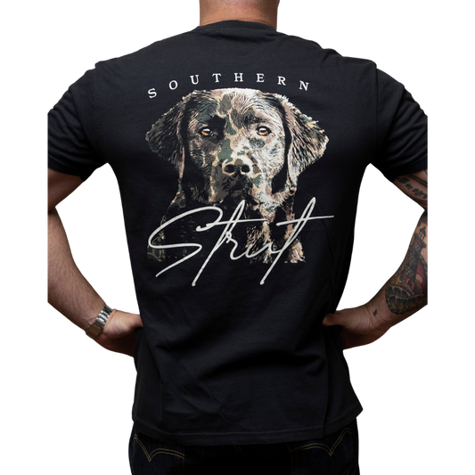 Lab Portrait Black Short-Sleeve T-Shirt: Black